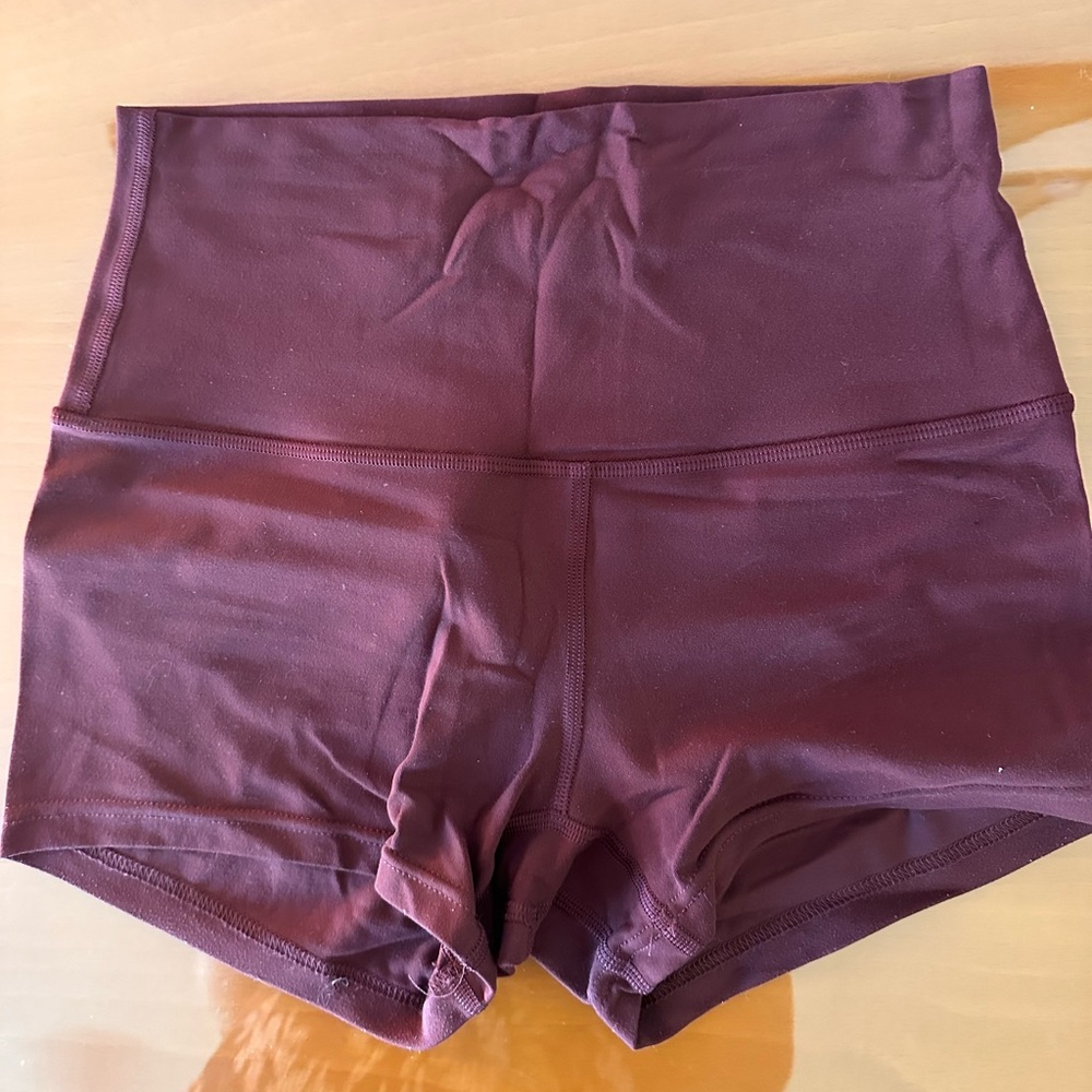 Lululemon Women’s Burgundy Align Shorts (Size 4, 2” inseam)